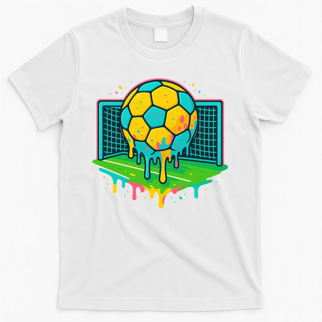 Soccer Ice Cream Drip T-Shirt