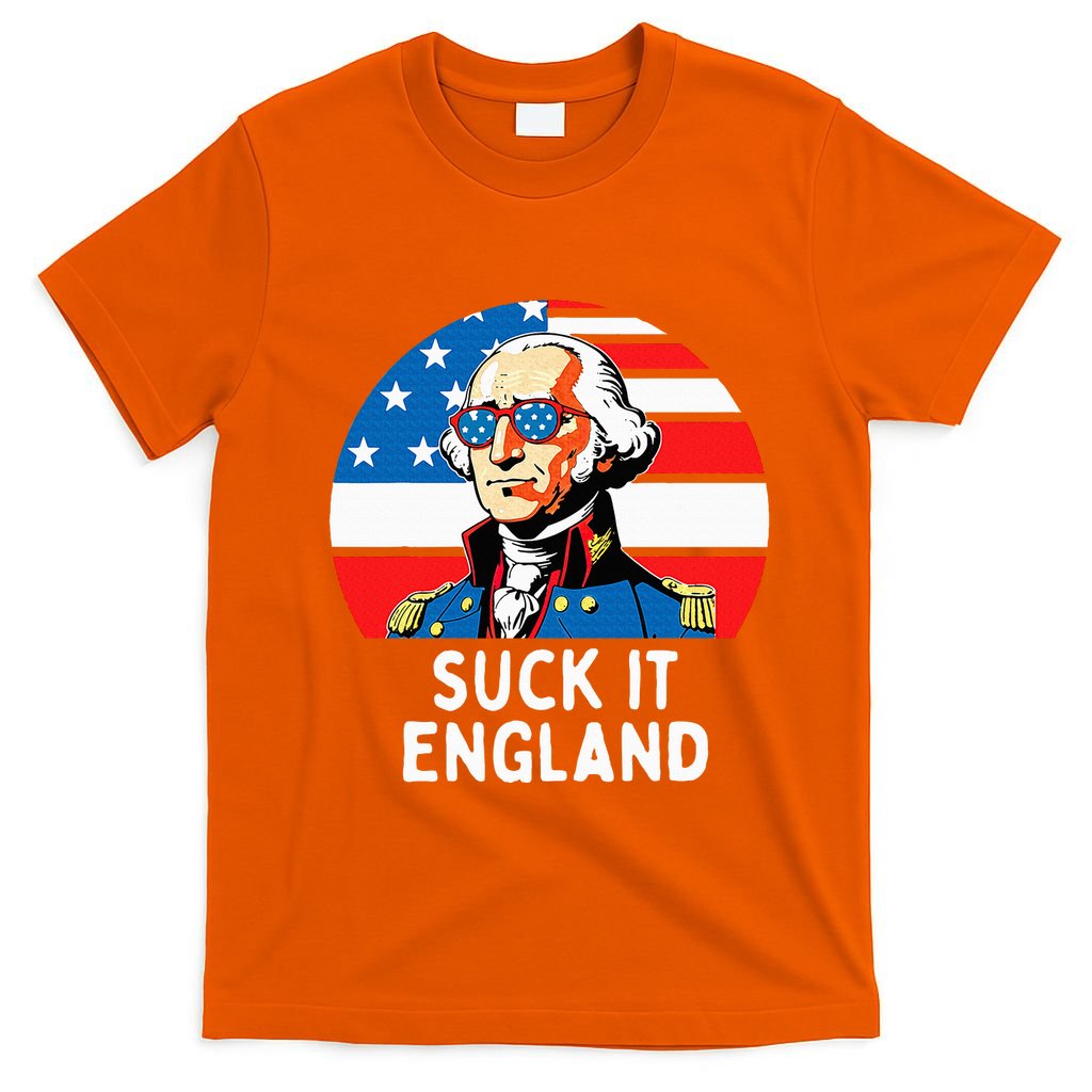 Suck It England Funny 4th Of July Usa George Washington T-Shirt