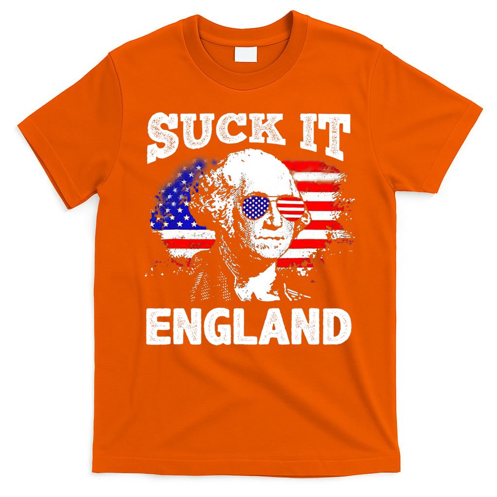 Suck It England Funny 4th Of July Flag Patriotic T-Shirt