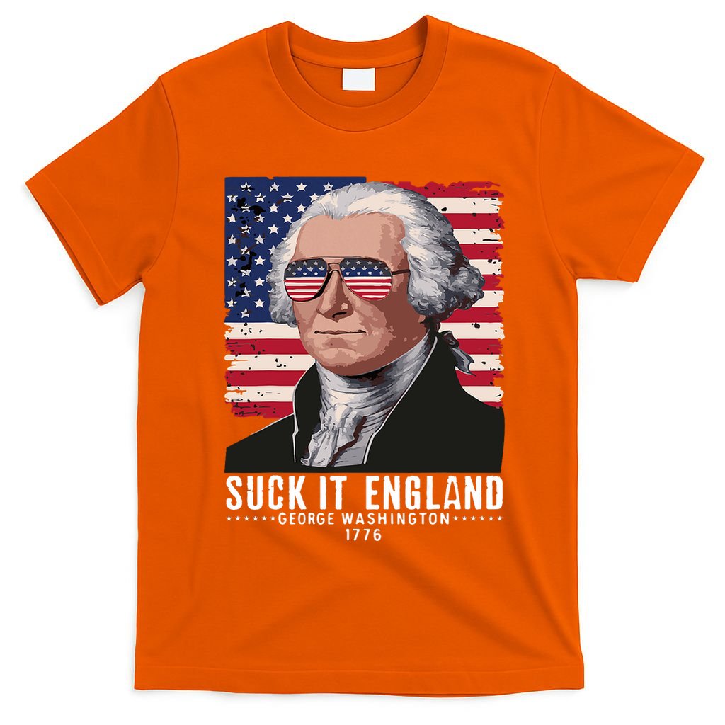 Suck It England Funny 4th Of July George Washington 1776 T-Shirt