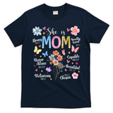 She Is Mom Bible Verses Christian Boho Floral T-Shirt