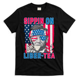 Sippin On Liberty 4th of July Abraham Lincoln T-Shirt