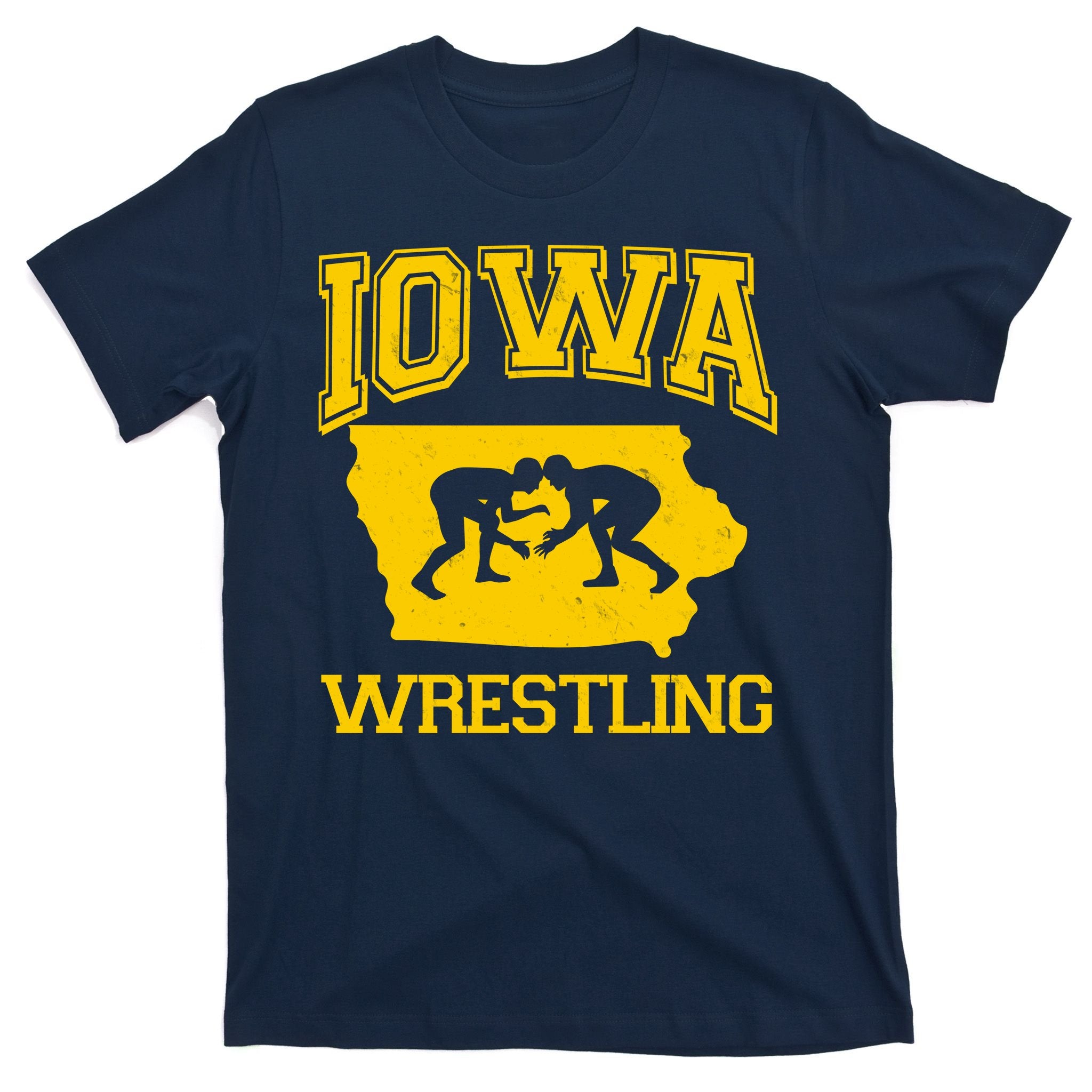 Silhouette Iowa Wrestling Team Wrestler T-Shirt