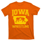 Silhouette Iowa Wrestling Team Wrestler T-Shirt