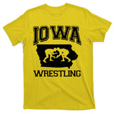 Silhouette Iowa Wrestling Team Wrestler T-Shirt
