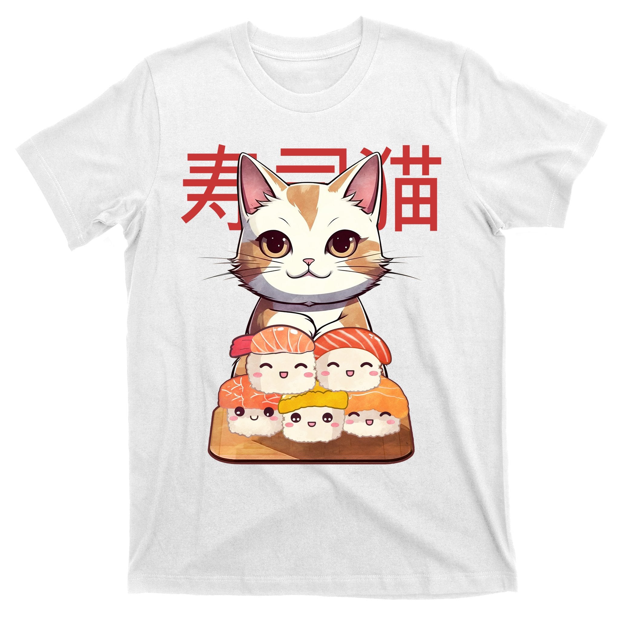 Sushi Japanese Cat Cute Gift T-Shirt