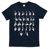 Sign Language Alphabet For ASL Interpreter Deaf Teacher Stud T-Shirt