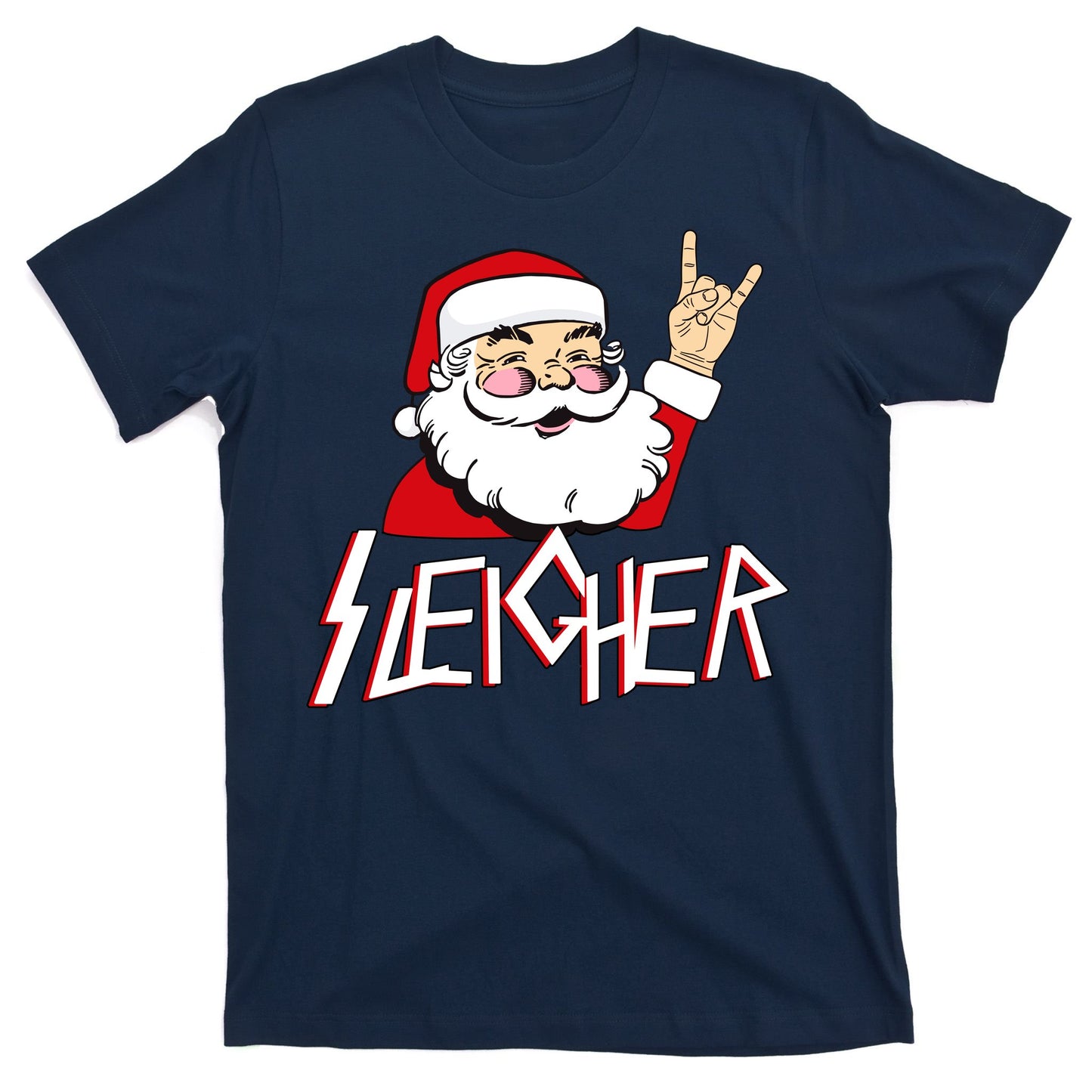 Sleigher Santa Rocks T-Shirt