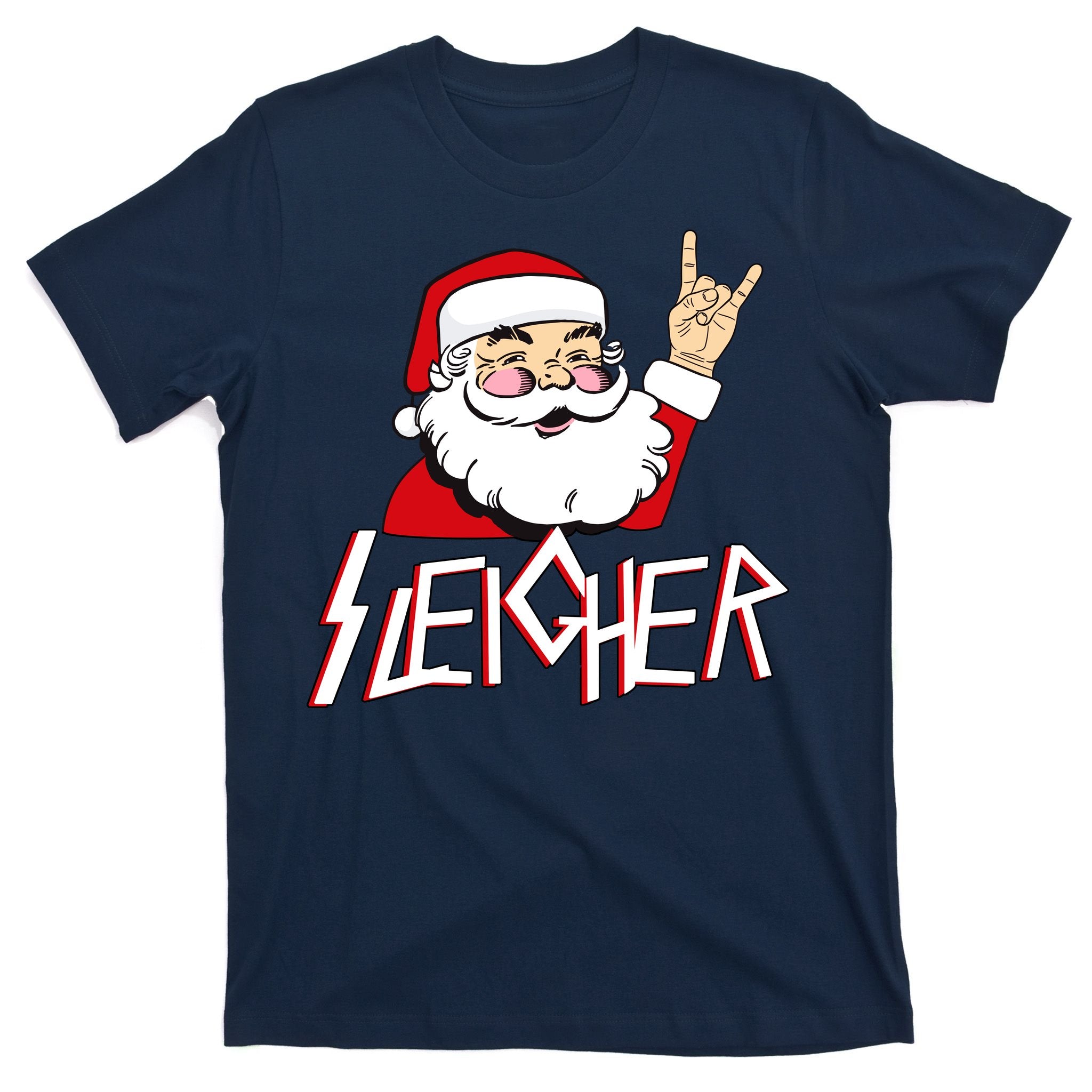 Sleigher Santa Rocks T-Shirt