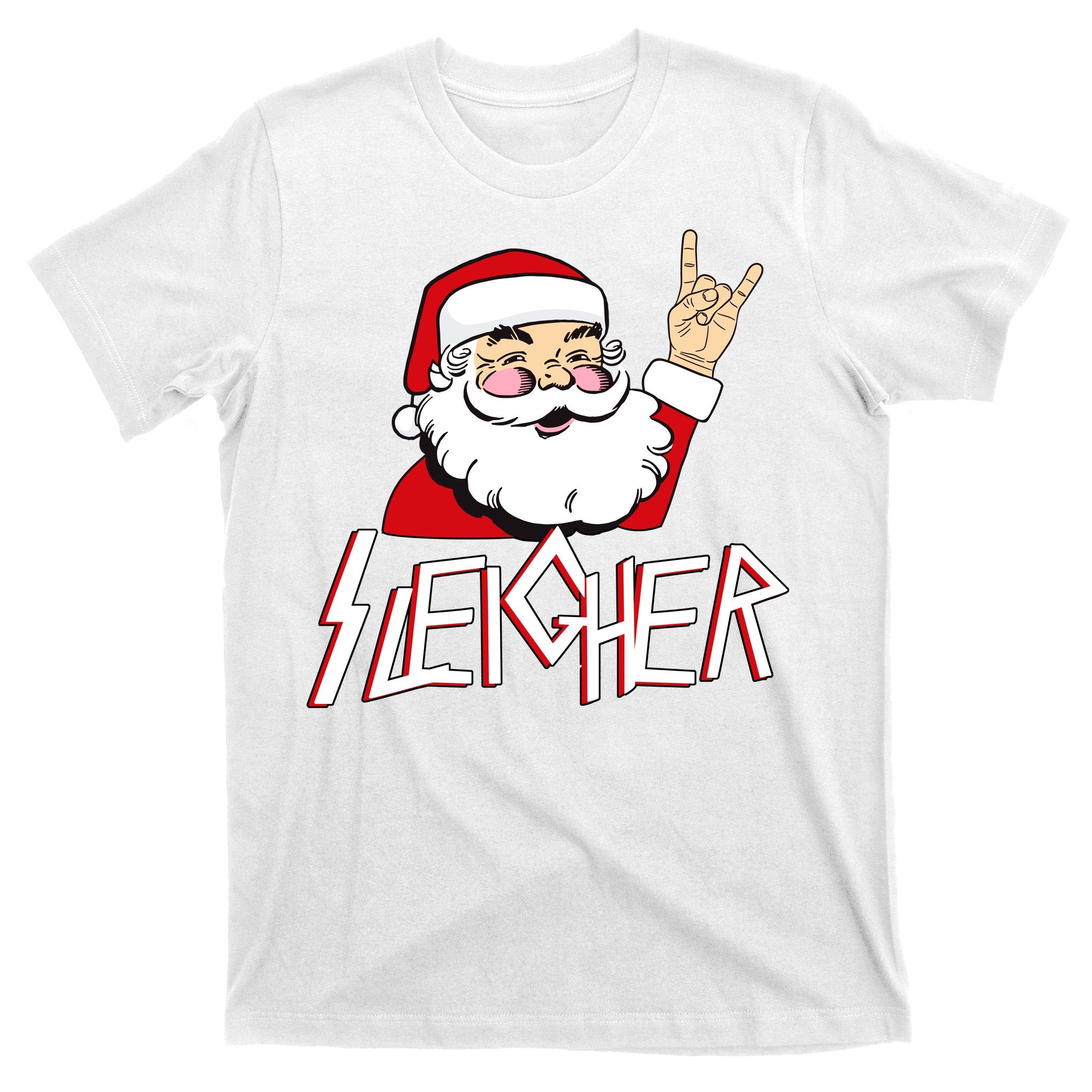 Sleigher Santa Rocks T-Shirt
