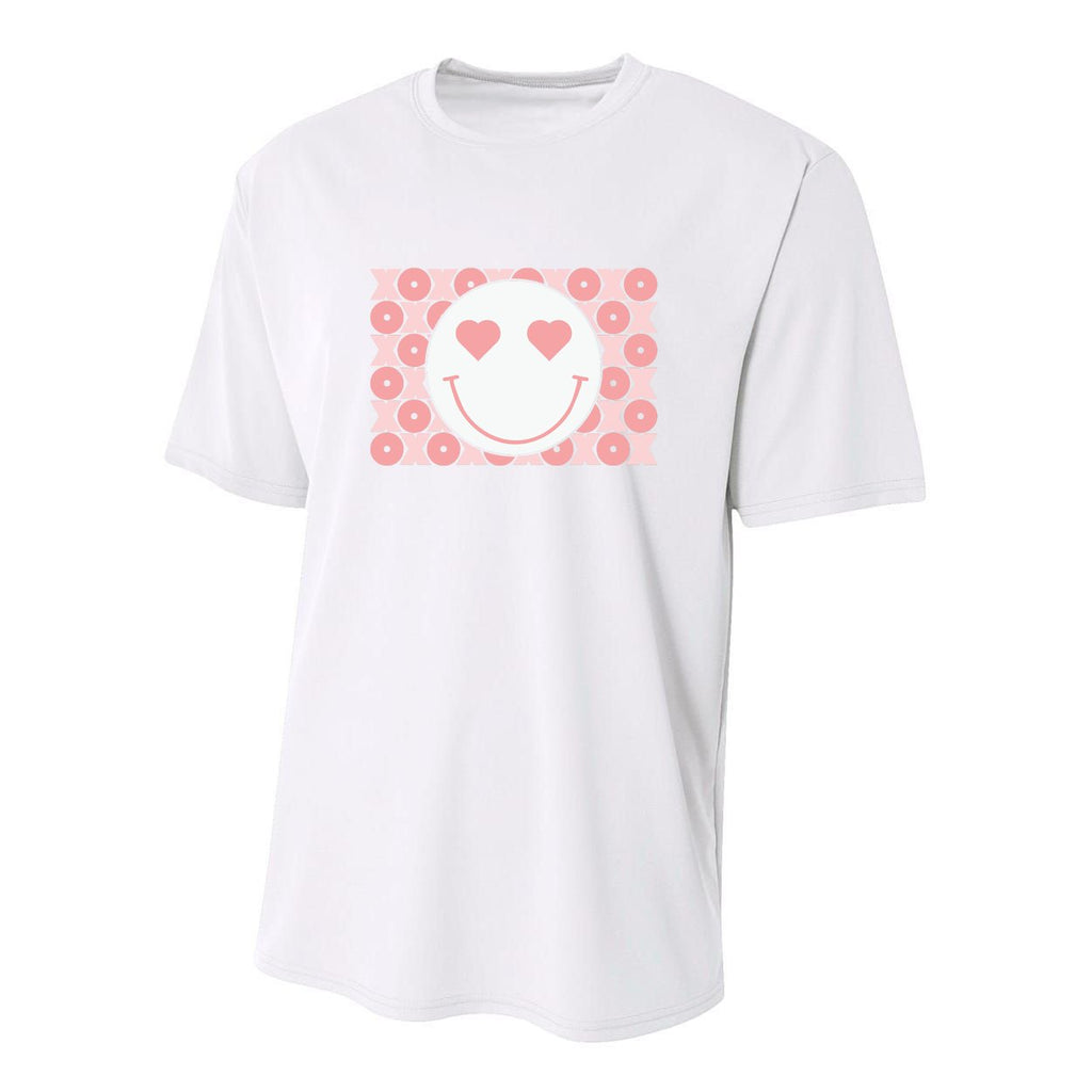 Smiley Love Happy Face Valentines Gift For Valentine Day Youth Performance Sprint T-Shirt