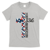 She Loves Jesus And America Too 4th Of July T-Shirt