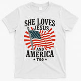 She Loves Jesus And America T-Shirt