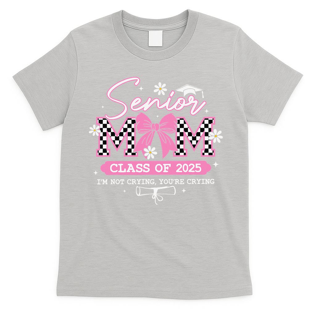 Senior Mom Class Of 2025 Senior 2025 Coquette Bow T-Shirt