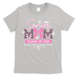 Senior Mom Class Of 2025 Senior 2025 Coquette Bow T-Shirt