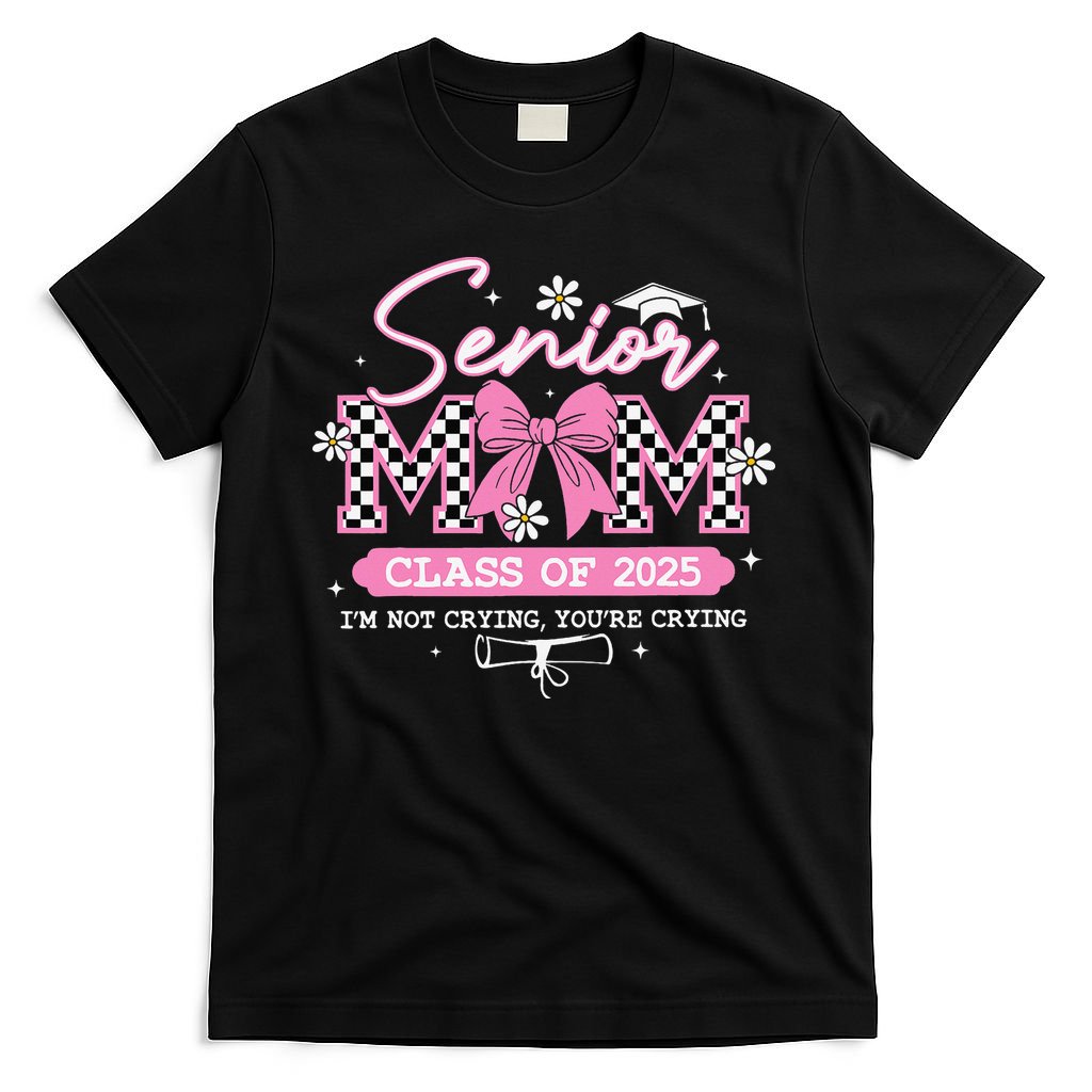 Senior Mom Class Of 2025 Senior 2025 Coquette Bow T-Shirt