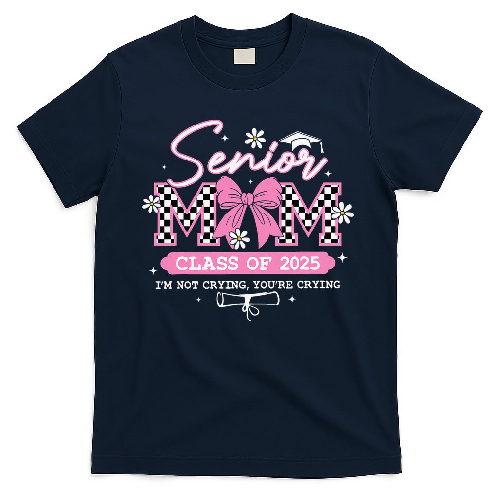 Senior Mom Class Of 2025 Senior 2025 Coquette Bow T-Shirt