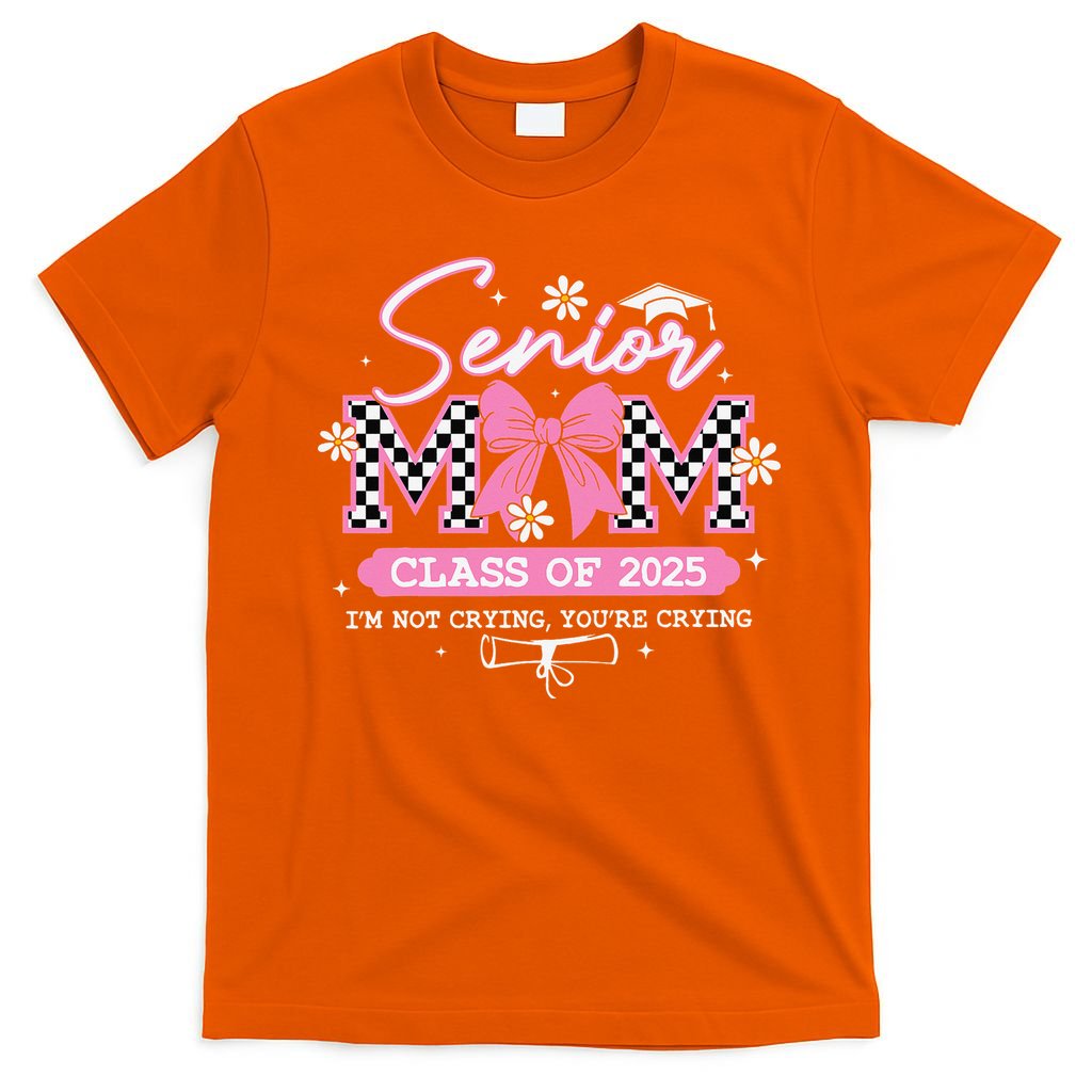 Senior Mom Class Of 2025 Senior 2025 Coquette Bow T-Shirt