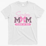 Senior Mom Class Of 2025 Senior 2025 Coquette Bow T-Shirt