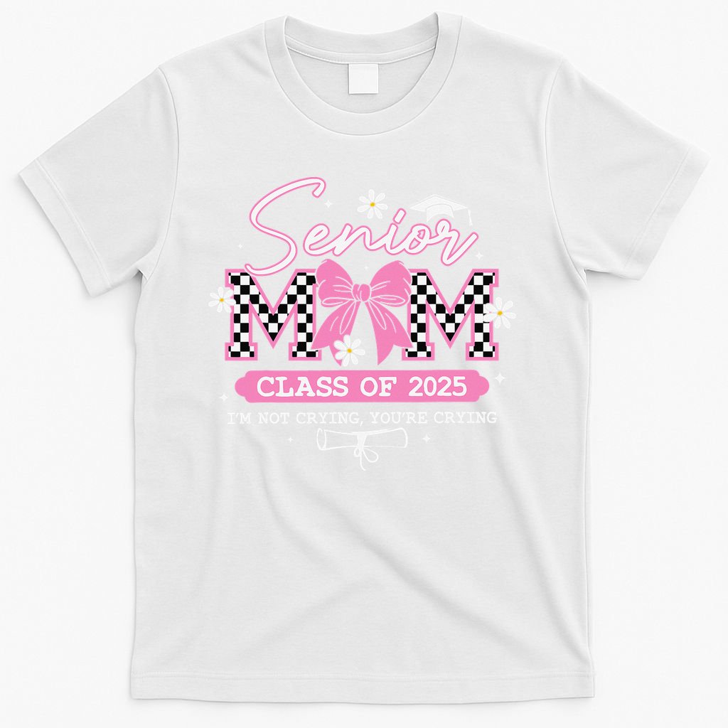 Senior Mom Class Of 2025 Senior 2025 Coquette Bow T-Shirt