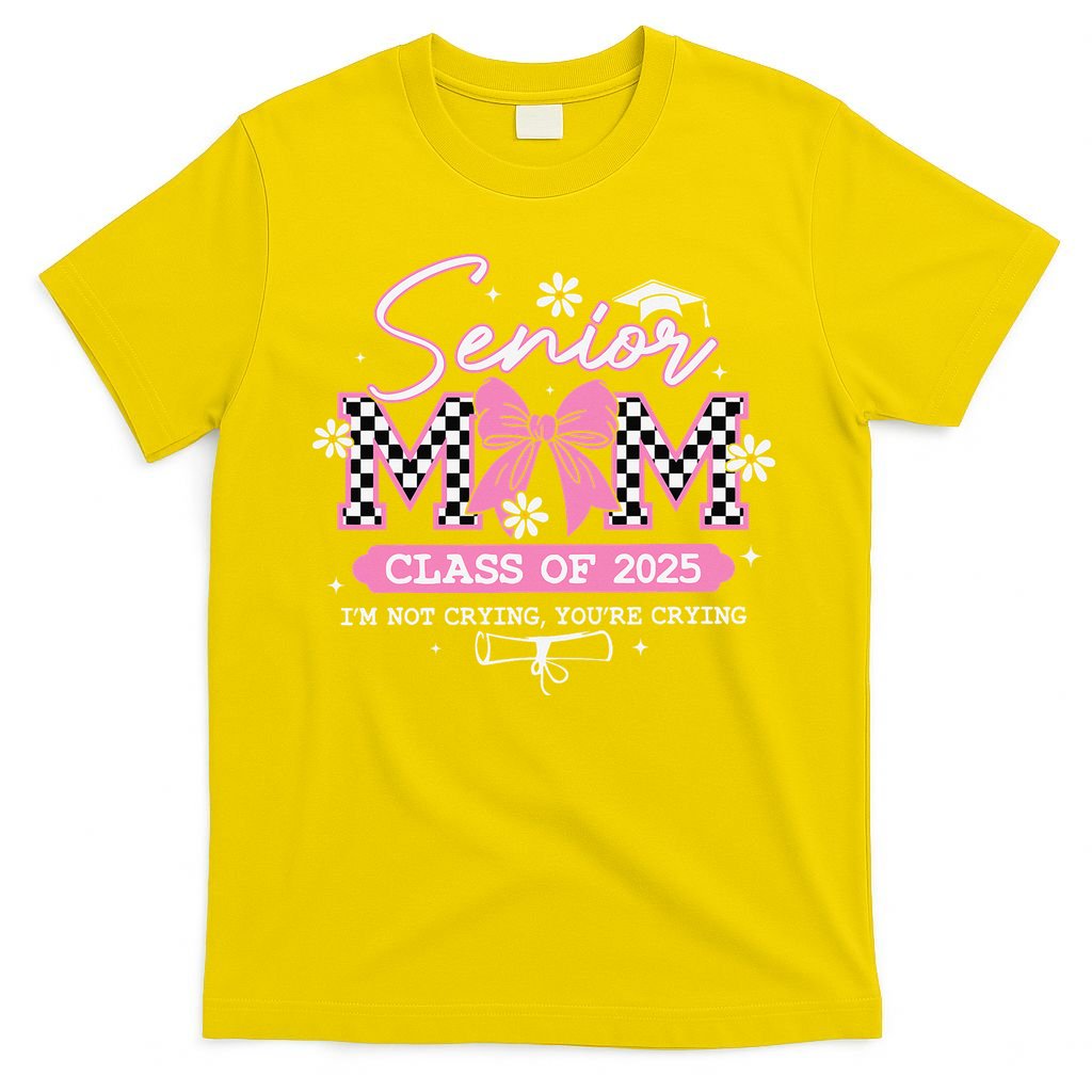 Senior Mom Class Of 2025 Senior 2025 Coquette Bow T-Shirt