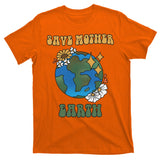 Save Mother Earth Retro Planet Floral T-Shirt