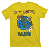 Save Mother Earth Retro Planet Floral T-Shirt