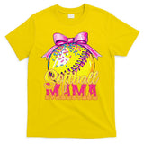 Softball Mama Ice Cream Drip Cheer Mom Game Day Mothers Day T-Shirt