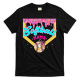 Softball Mama Ice Cream Drip Cheer Mom Game Day Mothers Day T-Shirt