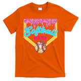 Softball Mama Ice Cream Drip Cheer Mom Game Day Mothers Day T-Shirt