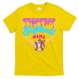 Softball Mama Ice Cream Drip Cheer Mom Game Day Mothers Day T-Shirt