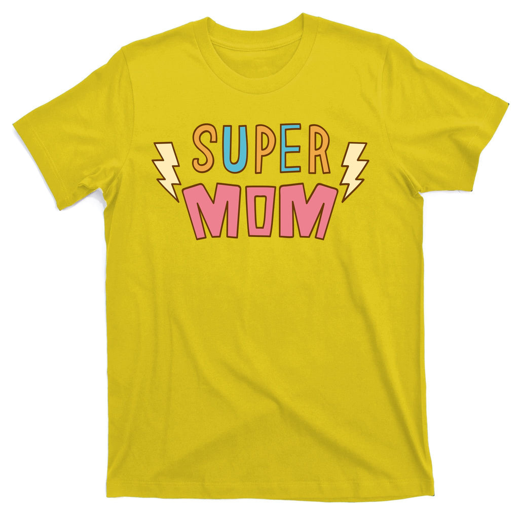 Super Mom Lighting Bolt Gift T-Shirt