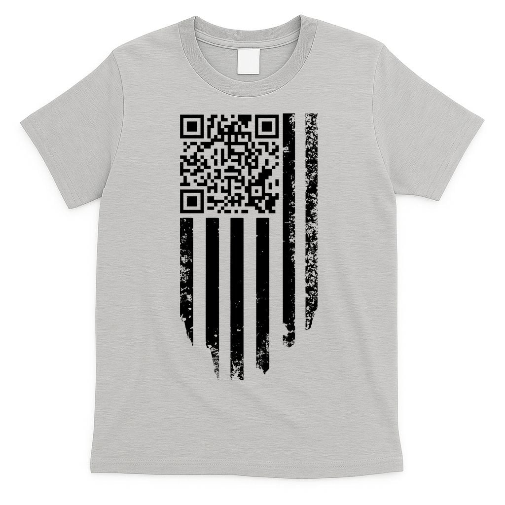 Scan Me President Trump Dancing Code American Flag T-Shirt