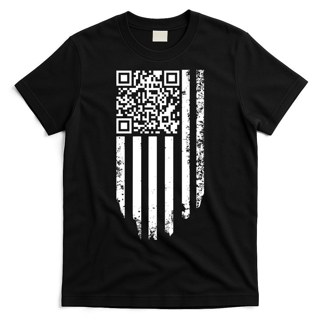 Scan Me President Trump Dancing Code American Flag T-Shirt