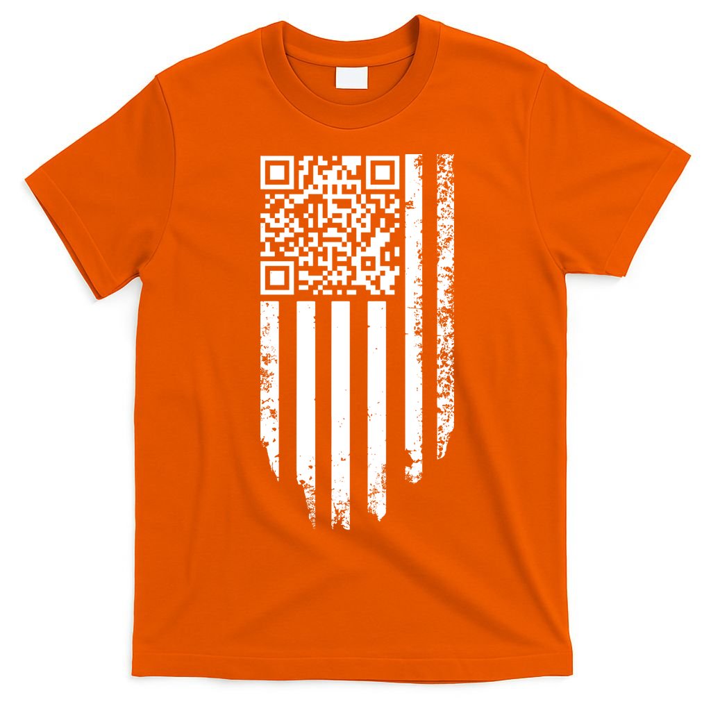 Scan Me President Trump Dancing Code American Flag T-Shirt