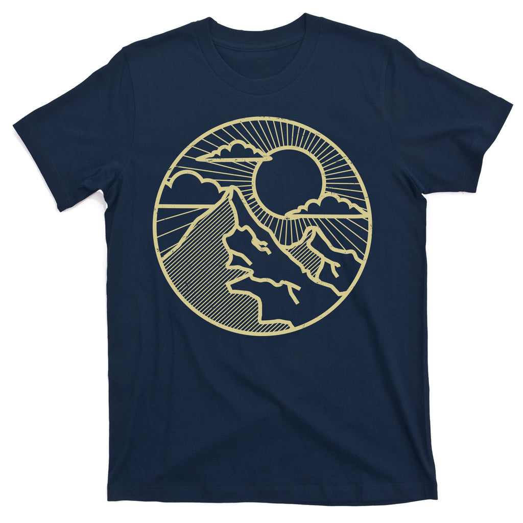 Sunset Mountain Retro T-Shirt