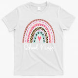 School Nurse Rainbow Leopard Back To School Appreciation T-Shirt