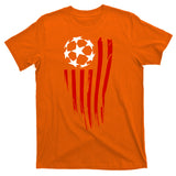 Soccer Ball American Flag T-Shirt