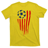 Soccer Ball American Flag T-Shirt