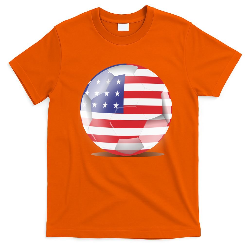 Soccer Ball Country Flag USA T-Shirt