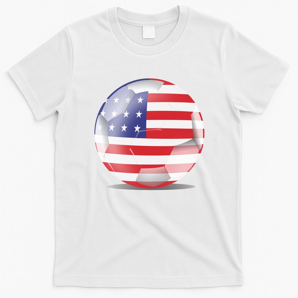 Soccer Ball Country Flag USA T-Shirt
