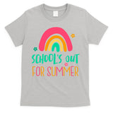 Schools Out For Summer Cute Rainbow T-Shirt