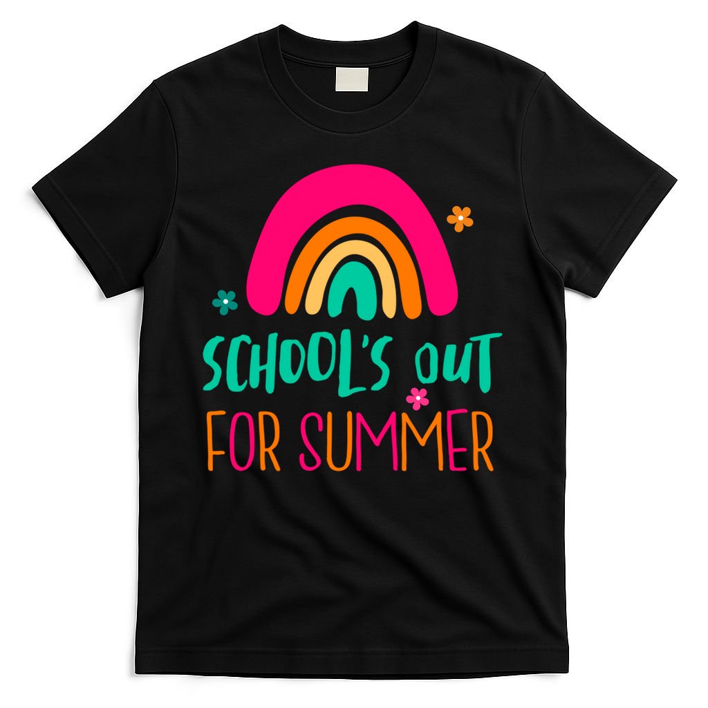 Schools Out For Summer Cute Rainbow T-Shirt