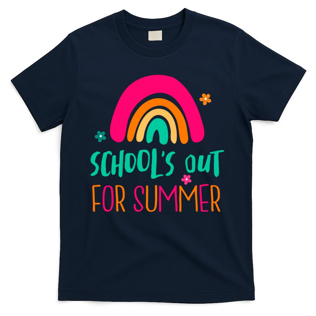 Schools Out For Summer Cute Rainbow T-Shirt