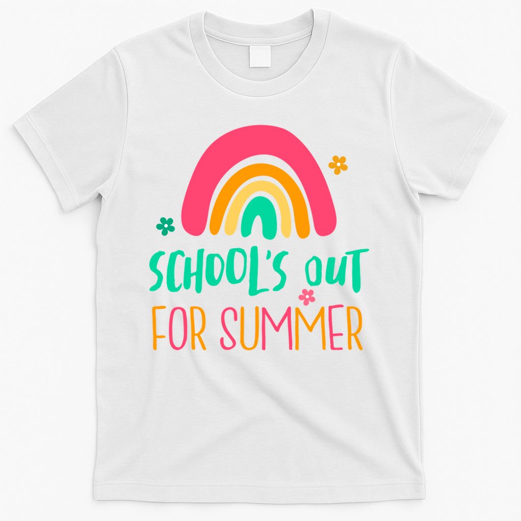 Schools Out For Summer Cute Rainbow T-Shirt
