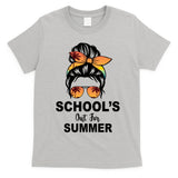 Schools Out For Summer Female Bun Sunglass T-Shirt