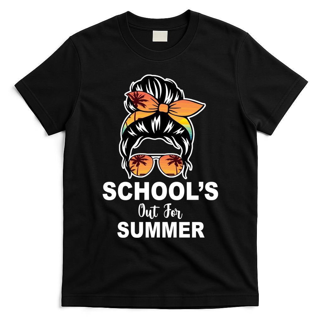 Schools Out For Summer Female Bun Sunglass T-Shirt