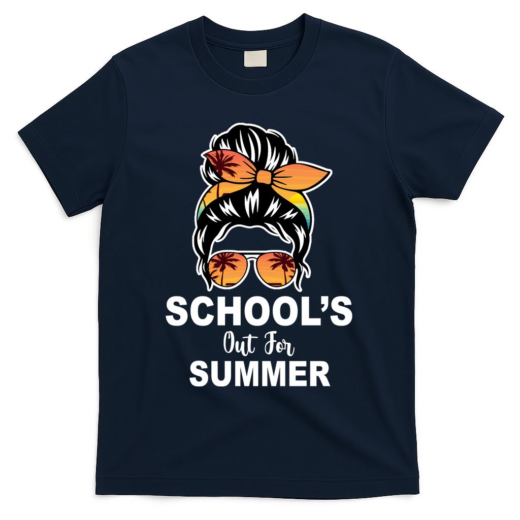 Schools Out For Summer Female Bun Sunglass T-Shirt