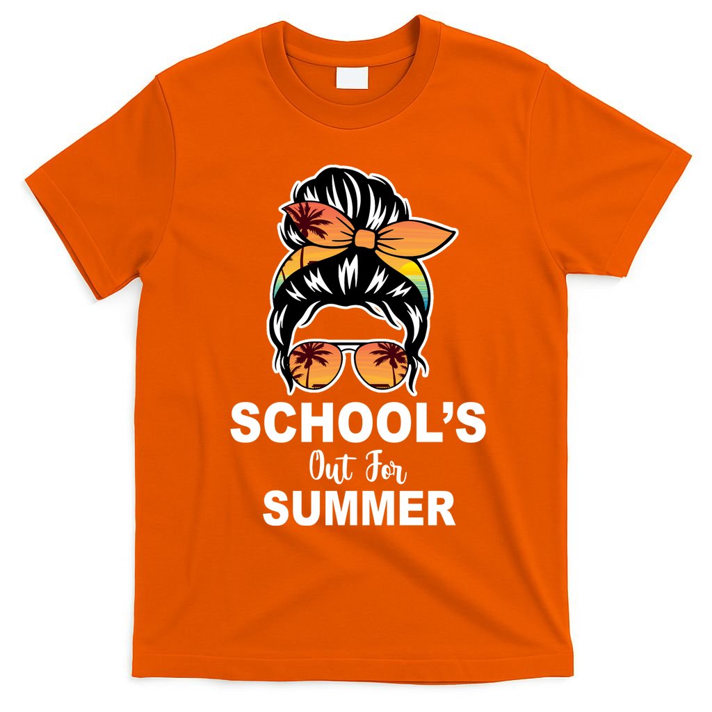 Schools Out For Summer Female Bun Sunglass T-Shirt