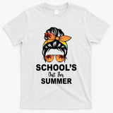 Schools Out For Summer Female Bun Sunglass T-Shirt